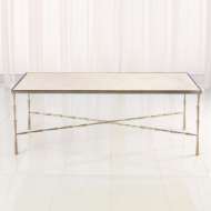 Picture of SPIKE COCKTAIL TABLE-ANTIQUE NICKEL W/WHITE MARBLE