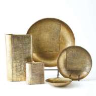 Picture of LINEN ROUND TRAYS-BRASS