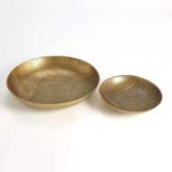 Picture of LINEN ROUND TRAYS-BRASS