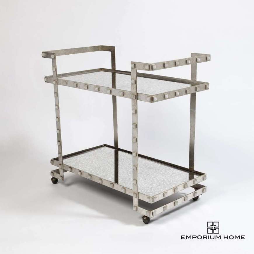 Picture of QUARTZ STUD BAR CART-SILVER LEAF