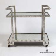 Picture of QUARTZ STUD BAR CART-SILVER LEAF