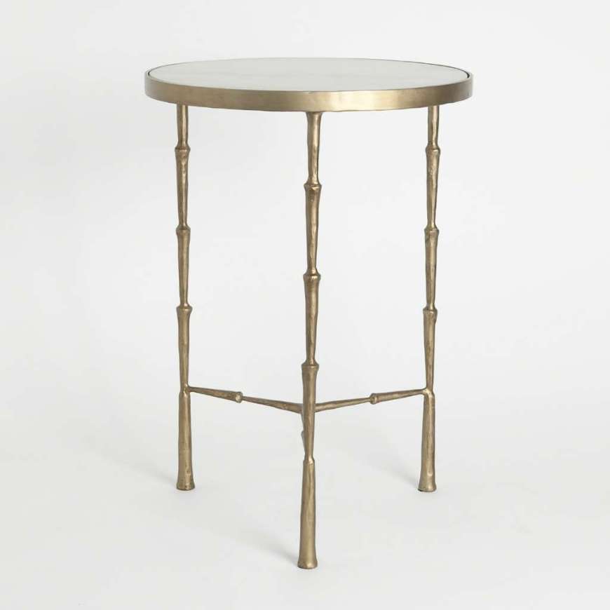 Picture of SPIKE ACCENT TABLE WITH WHITE MARBLE