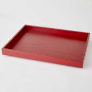 Picture of DEEP RED LEATHER TRAY