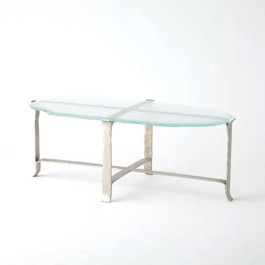 Picture of MELTING GLASS COCKTAIL TABLE-NICKEL