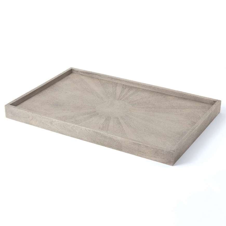 Picture of DRIFTWOOD OTTOMAN TRAY-GREY