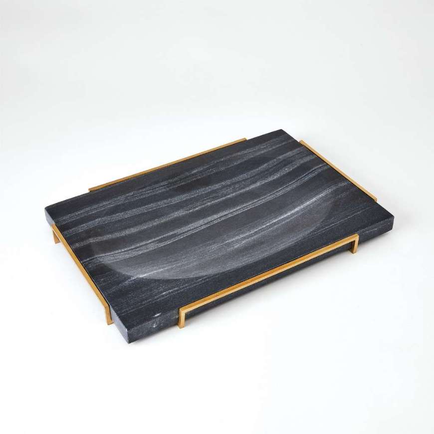 Picture of OVERTURE TRAY-BLACK MARBLE