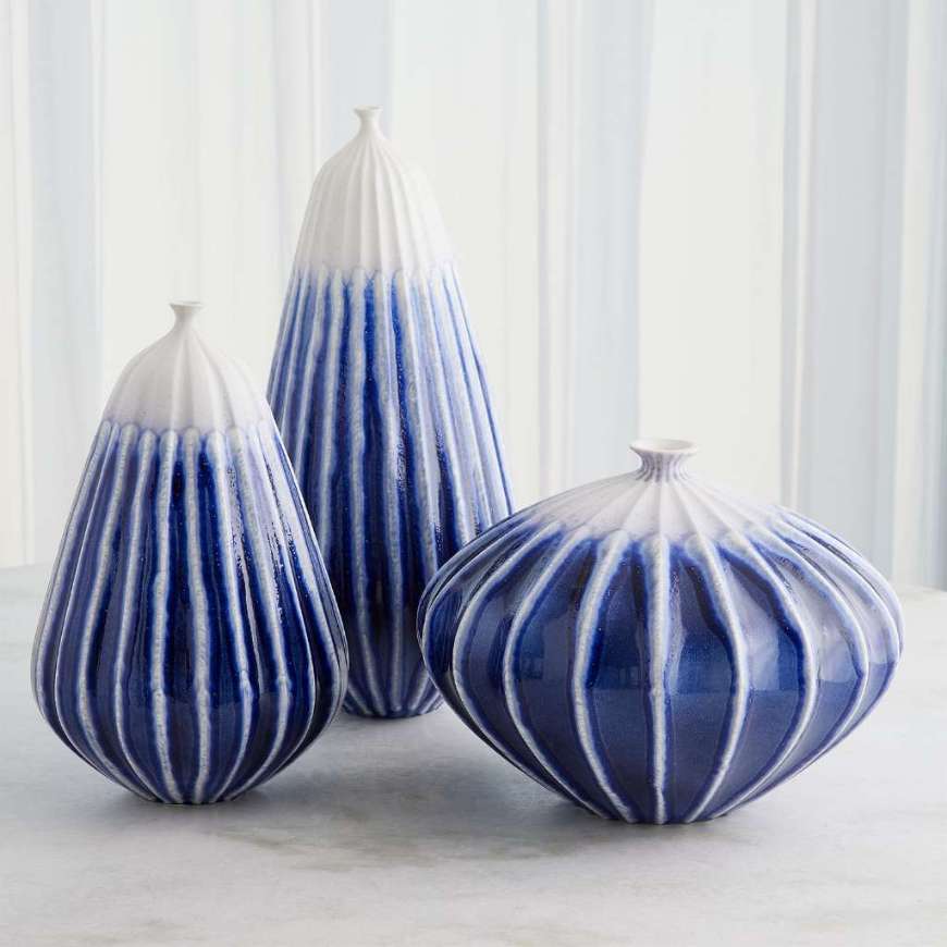 Picture of FURROW VASES-COBALT