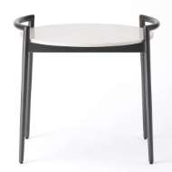 Picture of RETRO ROUND GREY IRON AND WHITE MARBLE SIDE TABLE