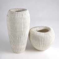 Picture of BALEEN VASES-IVORY W/BROWN EDGES