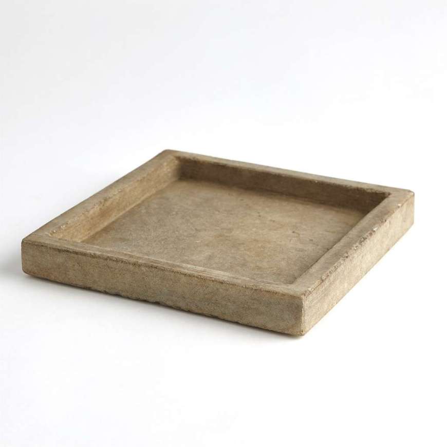 Picture of MARBLE TRAY-ANTIQUED WHITE