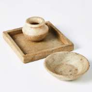 Picture of MARBLE TRAY-ANTIQUED WHITE