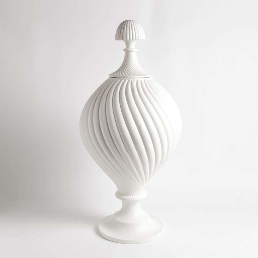 Picture of GRANDE SWIRL JAR-MATTE WHITE