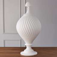 Picture of GRANDE SWIRL JAR-MATTE WHITE