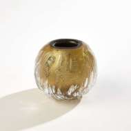 Picture of ROUND SWIRL VASE-GOLD