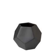 Picture of FACETED VASE-BLACK