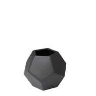 Picture of FACETED VASE-BLACK