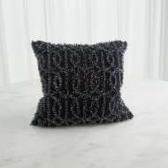 Picture of CIRCLES BEADED PILLOW-INDIGO