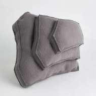 Picture of ROCK PILLOW-GREY-TRAPEZOID SHAPE