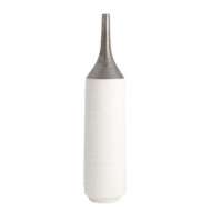 Picture of TWO-TONED VASE-SILVER/WHITE