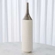 Picture of TWO-TONED VASE-SILVER/WHITE