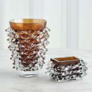 Picture of PORCUPINE VASES-DARK AMBER