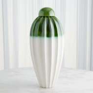 Picture of FLUTED JARS W/LID-EMERALD