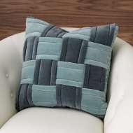 Picture of WOVEN PILLOW-BLUISH GREY