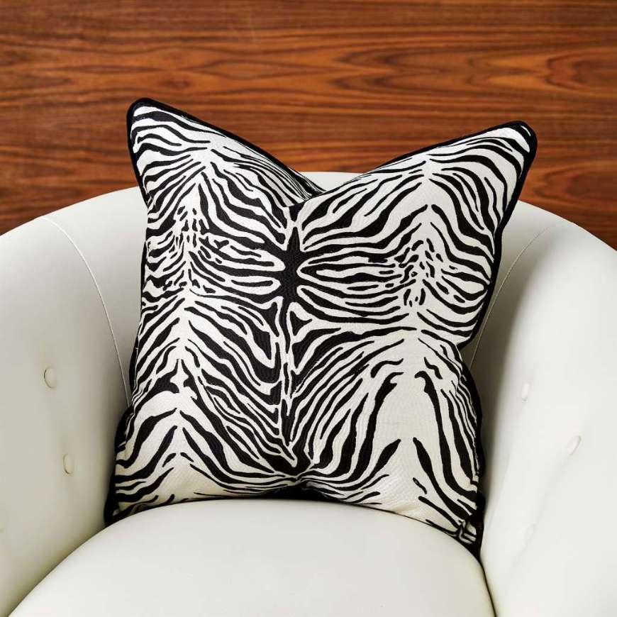 Picture of ZEBRA PILLOW-WHITE & BLACK