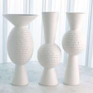 Picture of CHISLED ORB VASE-MATTE WHITE