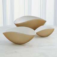 Picture of PLEATED BOWLS-CAMEL/IVORY