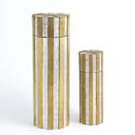 Picture of HIGH METAL VERTICAL STRIPE BOX-NICKEL/BRASS