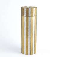 Picture of HIGH METAL VERTICAL STRIPE BOX-NICKEL/BRASS