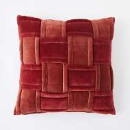 Picture of WOVEN PILLOW-BRICK RED