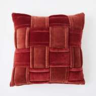 Picture of WOVEN PILLOW-BRICK RED