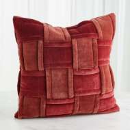 Picture of WOVEN PILLOW-BRICK RED