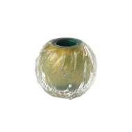 Picture of ROUND SWIRL VASE-GREEN GOLD