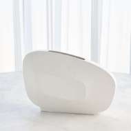 Picture of OFFSET SQUARE SCRATCH VASES-MATTE WHITE