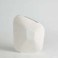 Picture of OFFSET SQUARE SCRATCH VASES-MATTE WHITE