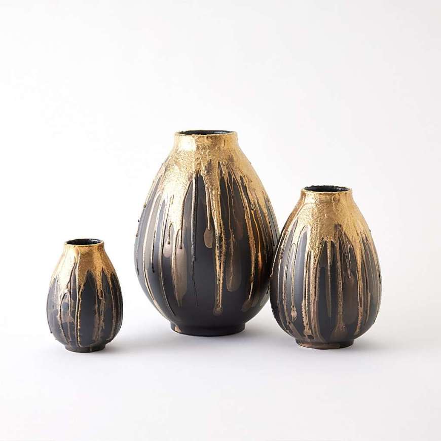 Picture of CAULDRON VASES-GOLD