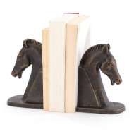 Picture of TROJAN HORSE HEAD BOOKENDS-BRONZE