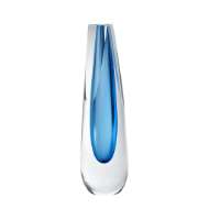 Picture of TRIANGLE CUT GLASS VASE-COBALT