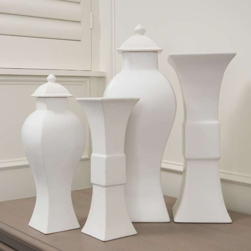 Picture of GARNITURE URN-MATTE WHITE