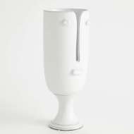 Picture of LONG NOSE VASES AND BOWL-WHITE