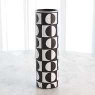 Picture of BLACK/WHITE CIRCLES VASE