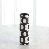 Picture of BLACK/WHITE CIRCLES VASE