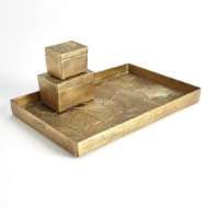 Picture of FLORA TRAY-ANTIQUE BRASS