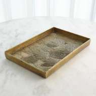 Picture of FLORA TRAY-ANTIQUE BRASS