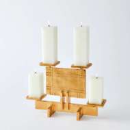 Picture of INDUSTRIAL ERA CANDLEHOLDER-GOLD