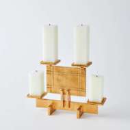 Picture of INDUSTRIAL ERA CANDLEHOLDER-GOLD