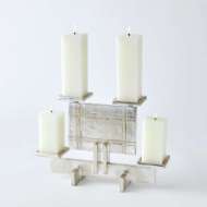 Picture of INDUSTRIAL ERA CANDLEHOLDER-SILVER